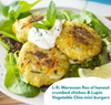 Lupin, vegetable and chia mini burgers